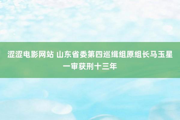 涩涩电影网站 山东省委第四巡缉组原组长马玉星一审获刑十三年