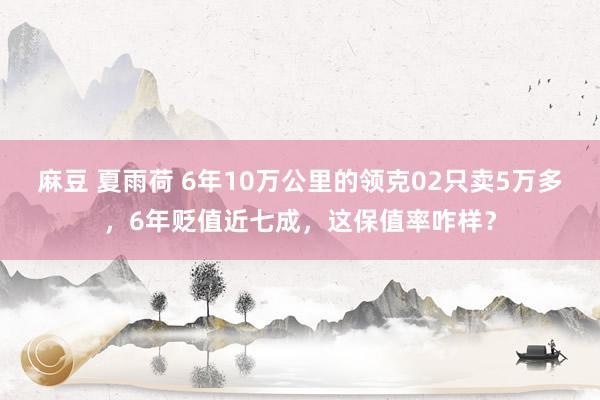 麻豆 夏雨荷 6年10万公里的领克02只卖5万多，6年贬值近七成，这保值率咋样？