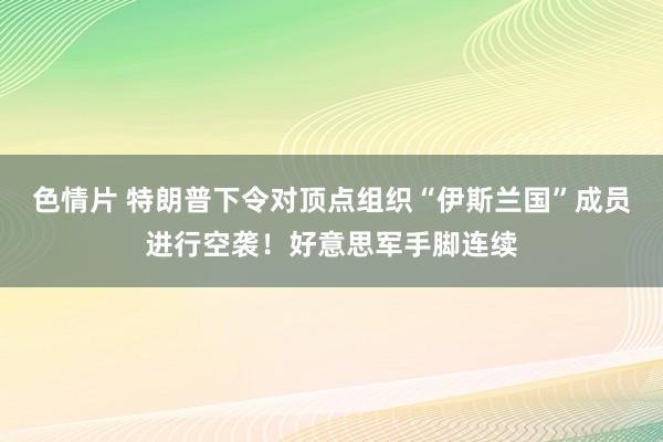 色情片 特朗普下令对顶点组织“伊斯兰国”成员进行空袭！好意思军手脚连续