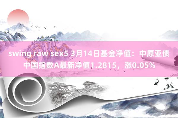 swing raw sex5 3月14日基金净值：中原亚债中国指数A最新净值1.2815，涨0.05%