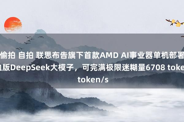 偷拍 自拍 联思布告旗下首款AMD AI事业器单机部署满血版DeepSeek大模子，可完满极限迷糊量6708 token/s