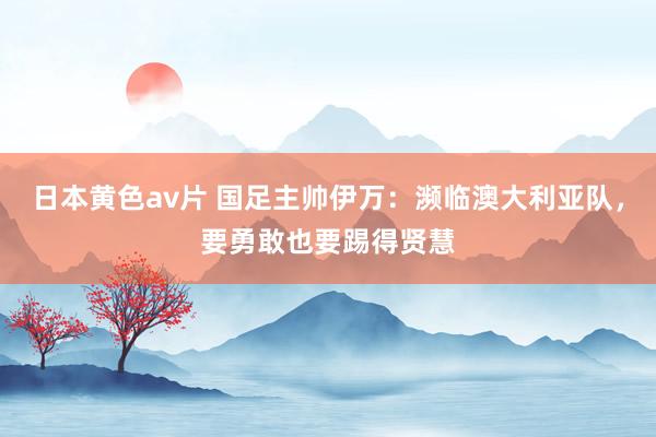 日本黄色av片 国足主帅伊万：濒临澳大利亚队，要勇敢也要踢得贤慧