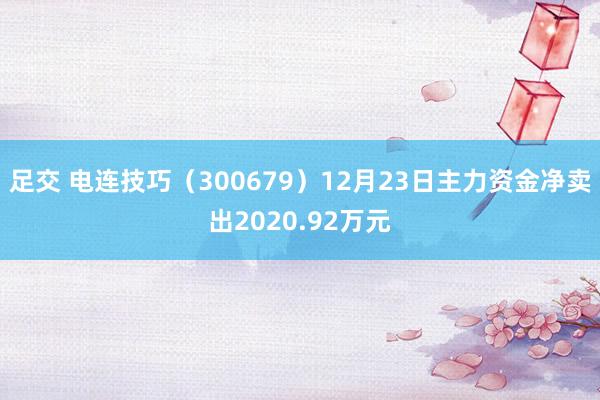 足交 电连技巧（300679）12月23日主力资金净卖出2020.92万元