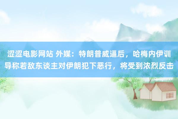 涩涩电影网站 外媒：特朗普威逼后，哈梅内伊训导称若敌东谈主对伊朗犯下恶行，将受到浓烈反击