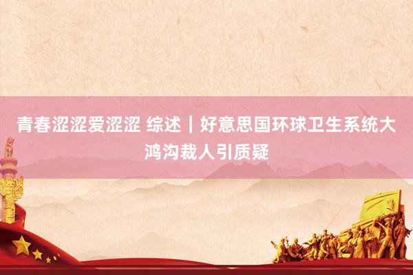 青春涩涩爱涩涩 综述｜好意思国环球卫生系统大鸿沟裁人引质疑