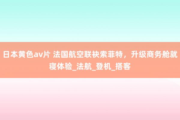 日本黄色av片 法国航空联袂索菲特，升级商务舱就寝体验_法航_登机_搭客