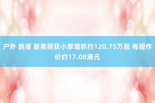 户外 跳蛋 新美丽获小摩增抓约120.75万股 每股作价约17.08港元