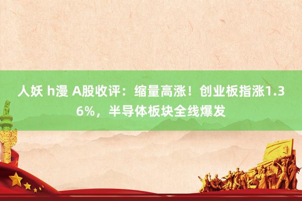 人妖 h漫 A股收评：缩量高涨！创业板指涨1.36%，半导体板块全线爆发
