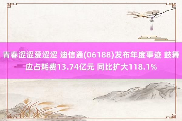青春涩涩爱涩涩 迪信通(06188)发布年度事迹 鼓舞应占耗费13.74亿元 同比扩大118.1%