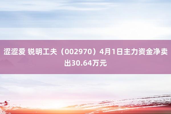 涩涩爱 锐明工夫（002970）4月1日主力资金净卖出30.64万元