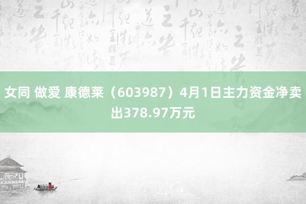 女同 做爱 康德莱（603987）4月1日主力资金净卖出378.97万元