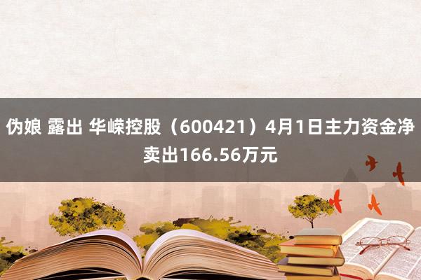 伪娘 露出 华嵘控股（600421）4月1日主力资金净卖出166.56万元