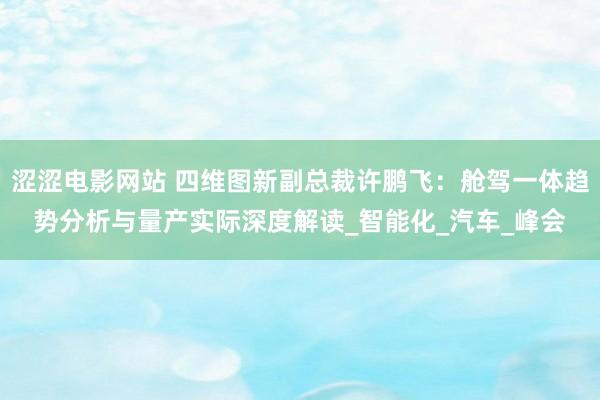 涩涩电影网站 四维图新副总裁许鹏飞：舱驾一体趋势分析与量产实际深度解读_智能化_汽车_峰会