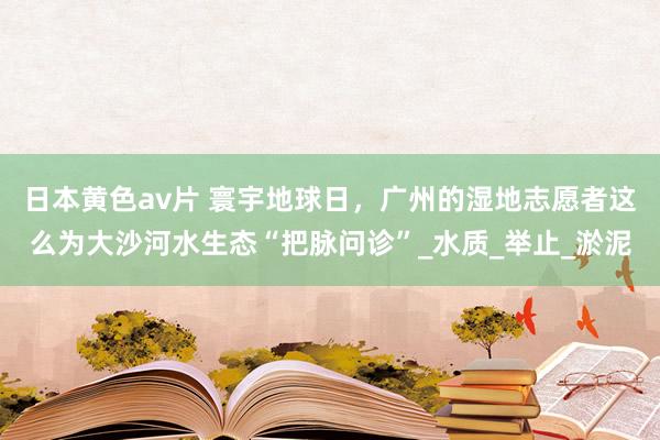 日本黄色av片 寰宇地球日，广州的湿地志愿者这么为大沙河水生态“把脉问诊”_水质_举止_淤泥