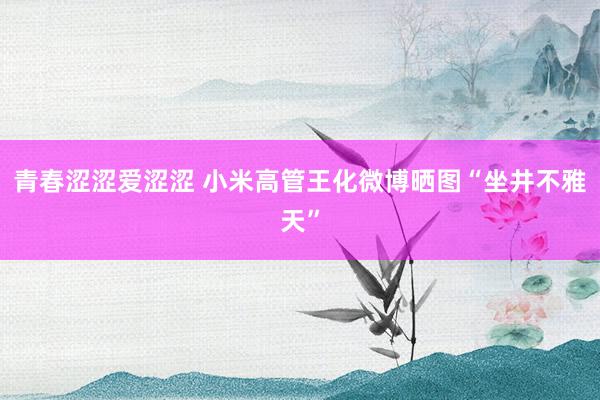 青春涩涩爱涩涩 小米高管王化微博晒图“坐井不雅天”